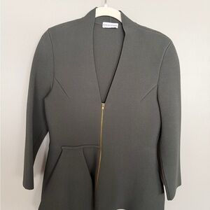 Scanlan Theodore Olive Blazer with Gold Zipper